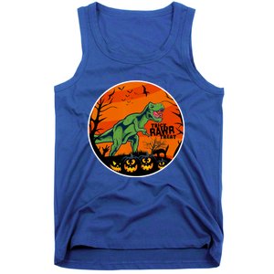 Dinosaur TRex Pumpkin Trick Rawr Treat Halloween Costume Funny Gift Tank Top