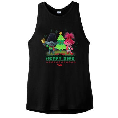 Dreamworks Trolls Poppy & Branch Let Your Heart Sing Ladies PosiCharge Tri-Blend Wicking Tank