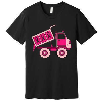 Dump Truck P.I.N.K Ribbon Breast Cancer Awareness Premium T-Shirt