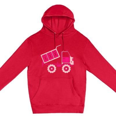 Dump Truck P.I.N.K Ribbon Breast Cancer Awareness Premium Pullover Hoodie