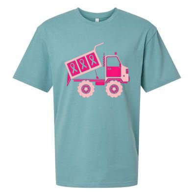 Dump Truck P.I.N.K Ribbon Breast Cancer Awareness Sueded Cloud Jersey T-Shirt