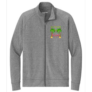 Deck the Palms Merry Flamingo Christmas funny Stretch Full-Zip Cadet Jacket