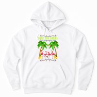 Deck the Palms Merry Flamingo Christmas funny Hoodie