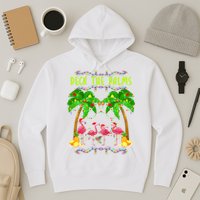 Deck the Palms Merry Flamingo Christmas funny Hoodie