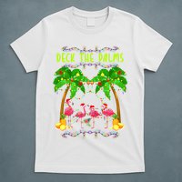 Deck the Palms Merry Flamingo Christmas funny T-Shirt