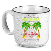 Deck the Palms Merry Flamingo Christmas funny 15oz Campfire Ceramic Mug