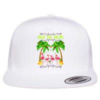 Deck the Palms Merry Flamingo Christmas funny Flatbill Hat