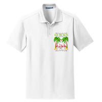 Deck the Palms Merry Flamingo Christmas funny Dry Zone Grid Polo