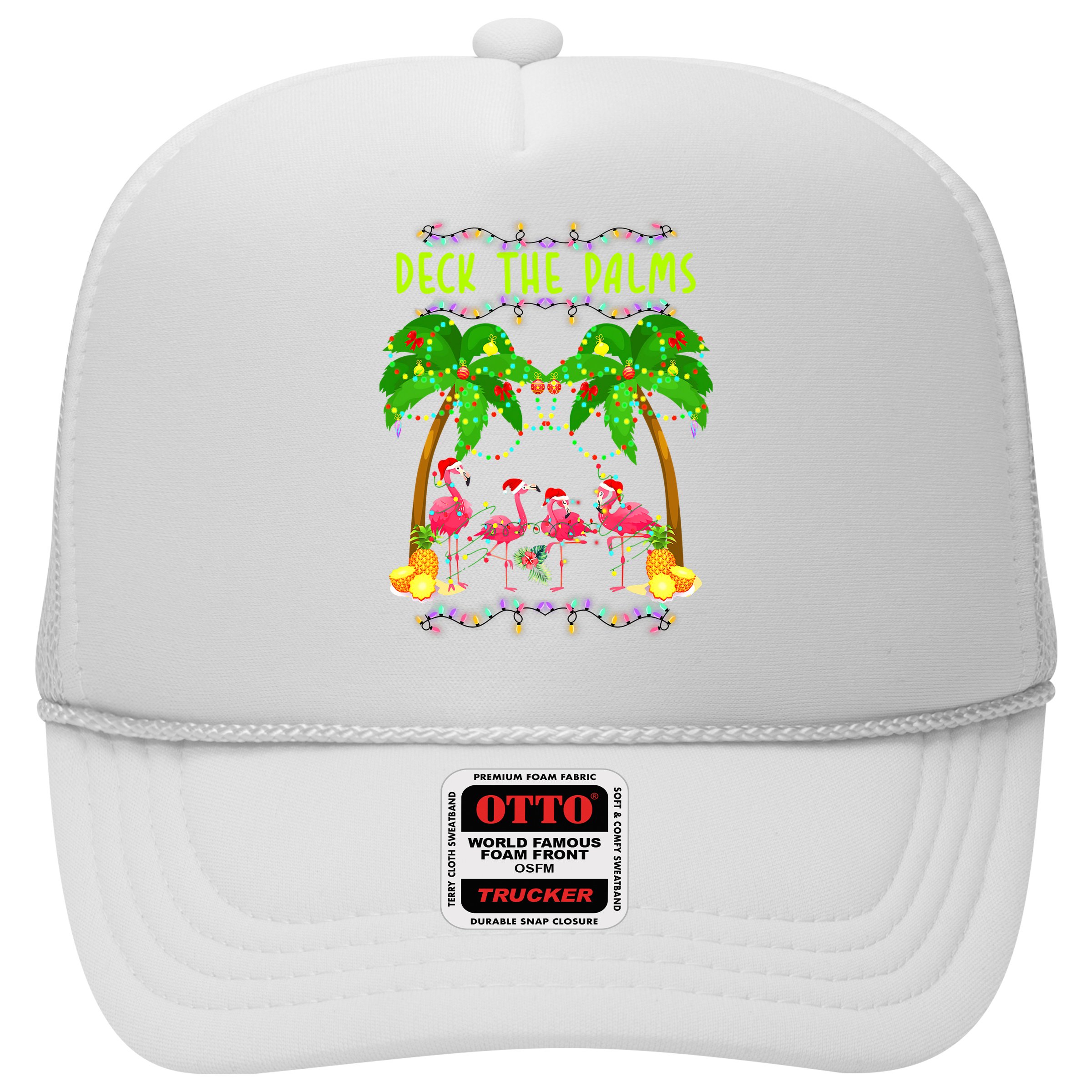 Deck the Palms Merry Flamingo Christmas funny Hat