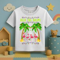 Deck the Palms Merry Flamingo Christmas funny Toddler T-Shirt