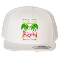 Deck the Palms Merry Flamingo Christmas funny Wool Snapback Cap
