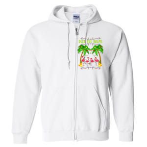 Deck the Palms Merry Flamingo Christmas funny Full Zip Hoodie