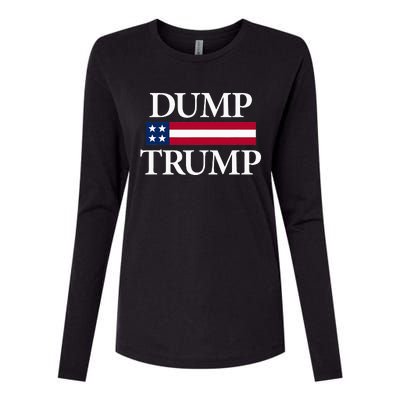 Dump Trump Political Womens Cotton Relaxed Long Sleeve T-Shirt