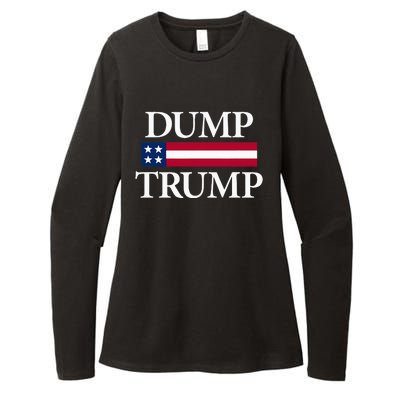 Dump Trump Political Womens CVC Long Sleeve Shirt