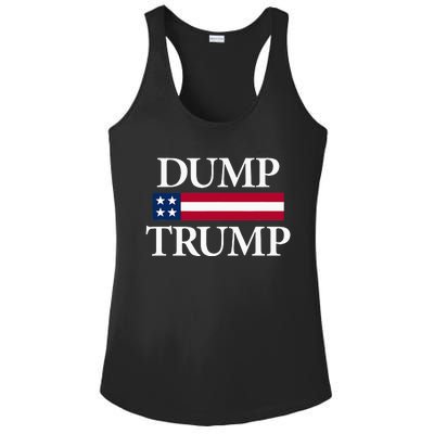 Dump Trump Political Ladies PosiCharge Competitor Racerback Tank