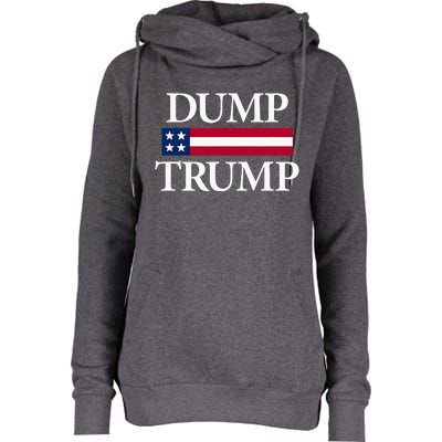 Dump Trump Political Womens Funnel Neck Pullover Hood