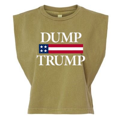 Dump Trump Political Garment-Dyed Women's Muscle Tee