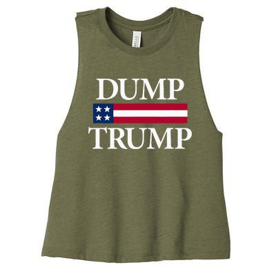 Dump Trump Political Women's Racerback Cropped Tank