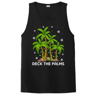 Deck The Palms Tropical Hawaii Merry Christmas Hawaiian Gift PosiCharge Competitor Tank