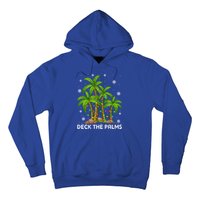 Deck The Palms Tropical Hawaii Merry Christmas Hawaiian Gift Hoodie