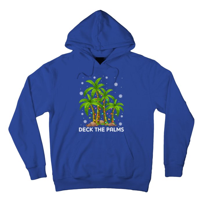 Deck The Palms Tropical Hawaii Merry Christmas Hawaiian Gift Hoodie