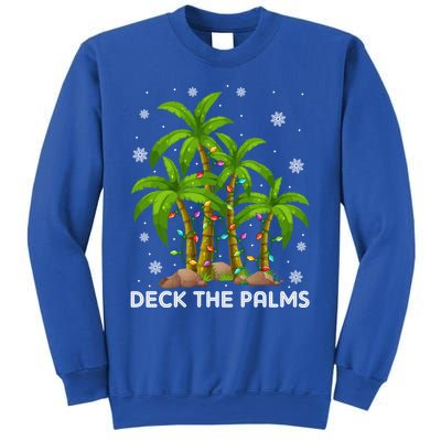 Deck The Palms Tropical Hawaii Merry Christmas Hawaiian Gift Sweatshirt