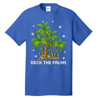 Deck The Palms Tropical Hawaii Merry Christmas Hawaiian Gift Tall T-Shirt