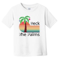 Deck The Palms Tropical Christmas Hawaii Palm Tree Lights Funny Gift Toddler T-Shirt