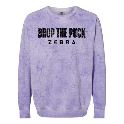 Drop The Puck Zebra Colorblast Crewneck Sweatshirt