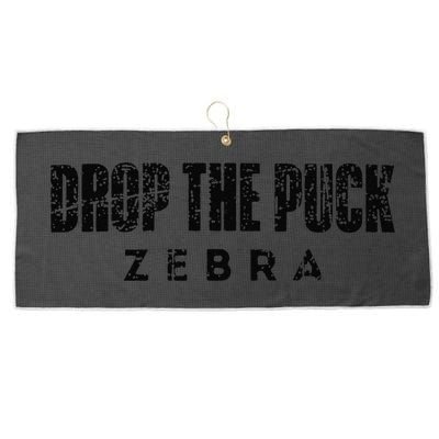 Drop The Puck Zebra Large Microfiber Waffle Golf Towel