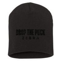 Drop The Puck Zebra Short Acrylic Beanie