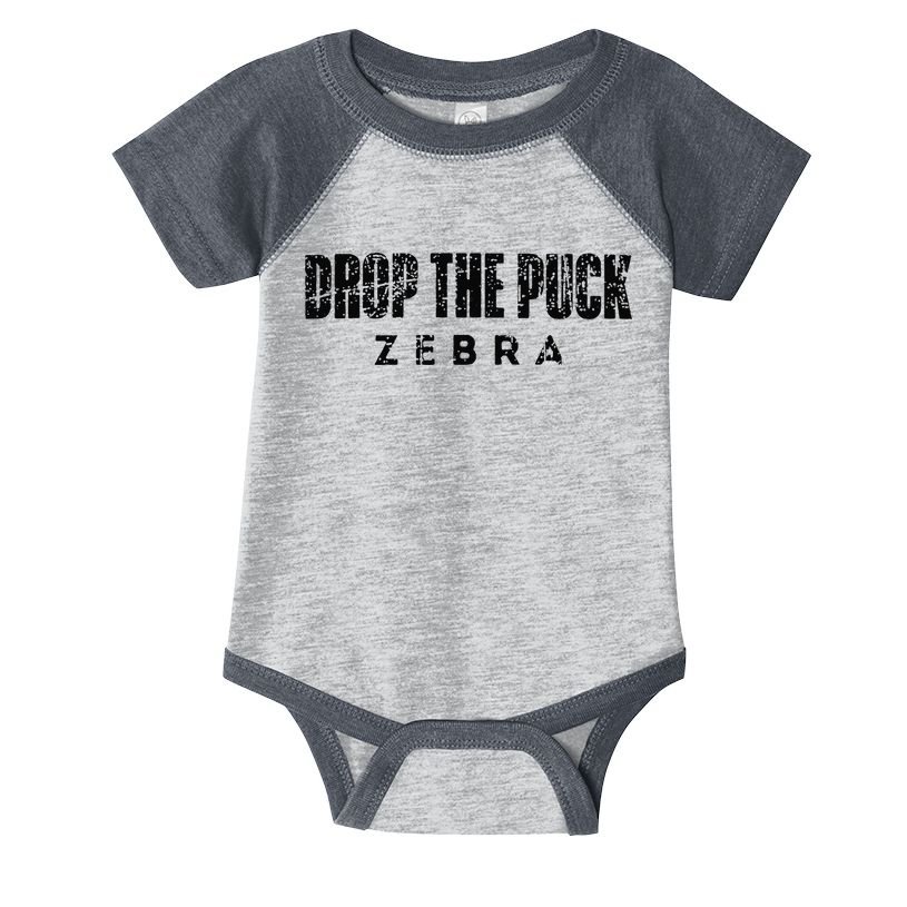 Drop The Puck Zebra Infant Baby Jersey Bodysuit