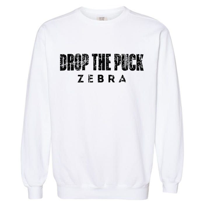 Drop The Puck Zebra Garment-Dyed Sweatshirt