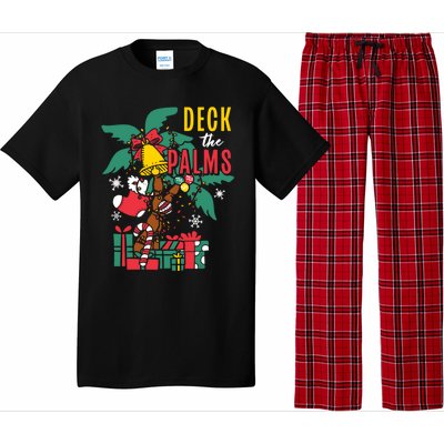 Deck The Palms Island Ocean Beach Merry Christmas Meaningful Gift Pajama Set