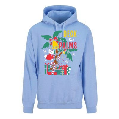 Deck The Palms Island Ocean Beach Merry Christmas Meaningful Gift Unisex Surf Hoodie