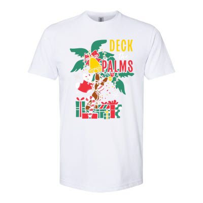 Deck The Palms Island Ocean Beach Merry Christmas Meaningful Gift Softstyle CVC T-Shirt