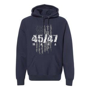 Donald Trump President 4547 Maga Us Flag Premium Hoodie