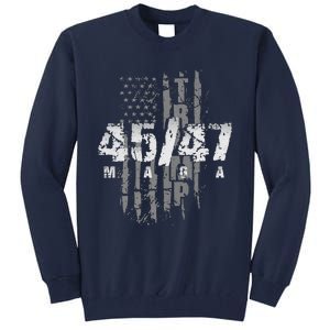 Donald Trump President 4547 Maga Us Flag Tall Sweatshirt