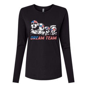 Dream Team President American Flag Patriotic 4th Of July Womens Cotton Relaxed Long Sleeve T-Shirt