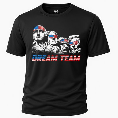 Dream Team President American Flag Patriotic 4th Of July Performance Shirt