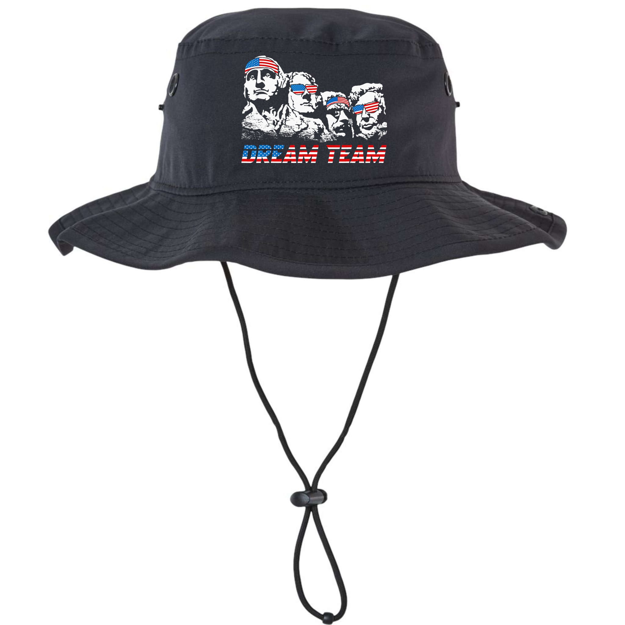 Dream Team President American Flag Patriotic 4th Of July Bucket Hat