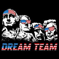 Dream Team President American Flag Patriotic 4th Of July Bucket Hat