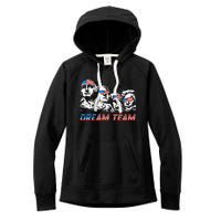 Dream Team President American Flag Patriotic 4th Of July Women's Fleece Hoodie