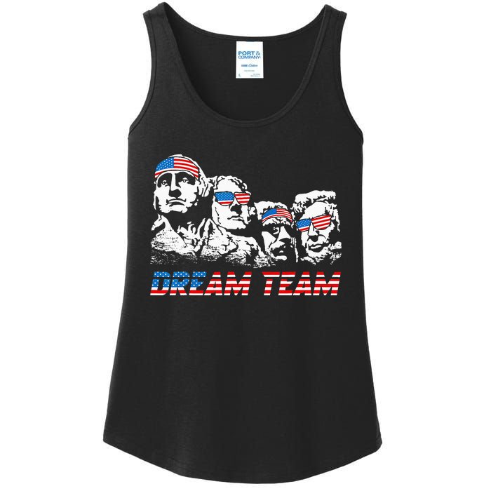 Dream Team President American Flag Patriotic 4th Of July Ladies Essential Tank