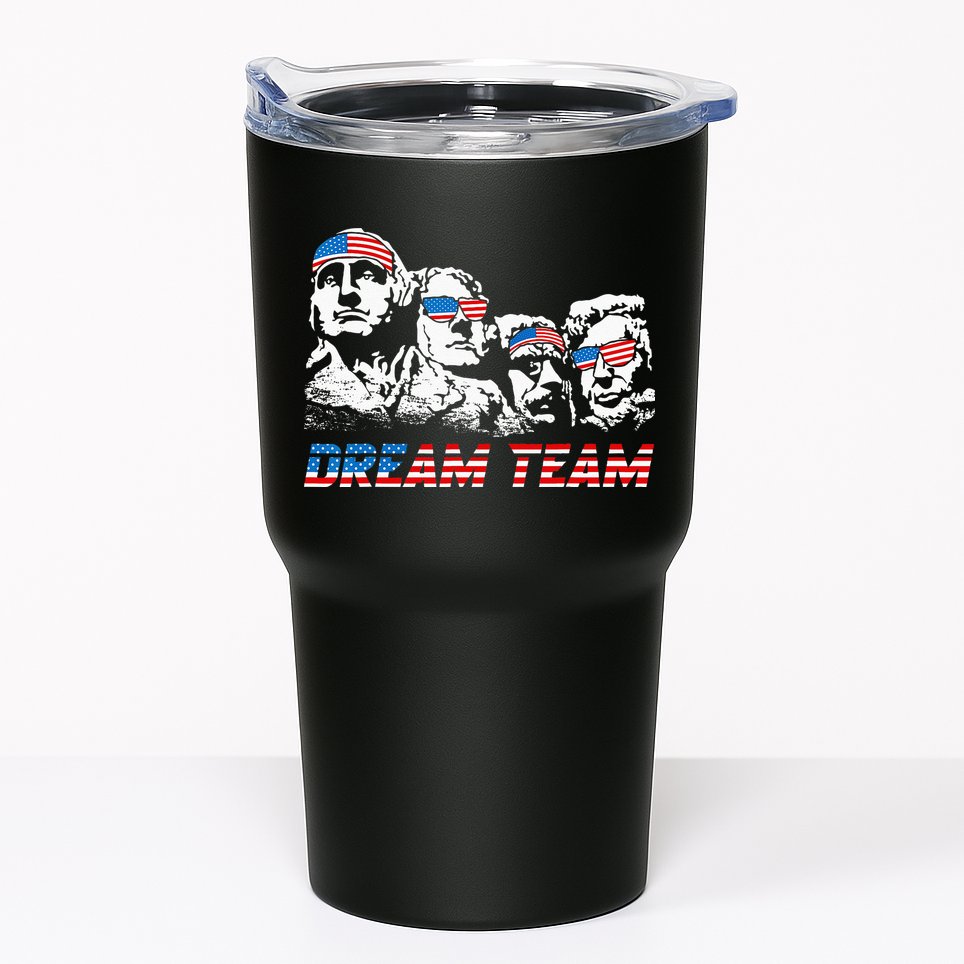 Dream Team President American Flag Patriotic 4th Of July Tumbler