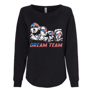 Dream Team President American Flag Patriotic 4th Of July Womens California Wash Sweatshirt