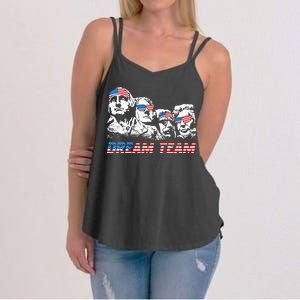 Dream Team President American Flag Patriotic 4th Of July Women's Strappy Tank