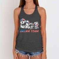 Dream Team President American Flag Patriotic 4th Of July Women's Knotted Racerback Tank