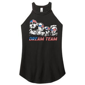 Dream Team President American Flag Patriotic 4th Of July Women's Perfect Tri Rocker Tank