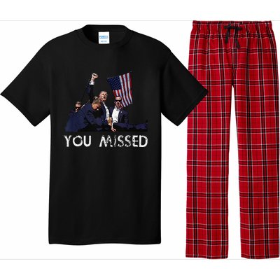 Donald Trump President Fist Pump You Missed 2024 Pajama Set